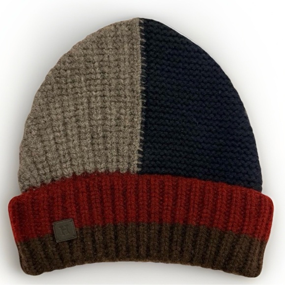 Hermes Other - Hermès Genuine Detroit Beanie 100% Cashmere Sz L Unisex Hat Multicolor Luxury